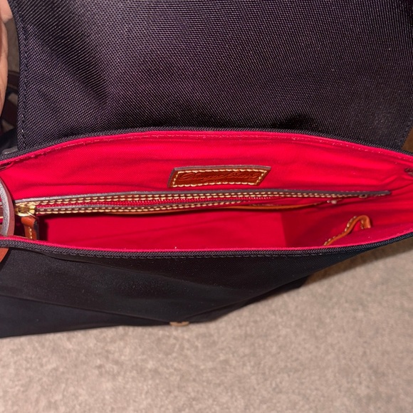 Dooney & Bourke Black Backpack with Tan Leather Accents - Picture 3 of 5